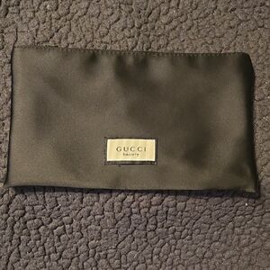 Gucci Black Satin Beauty Pouch